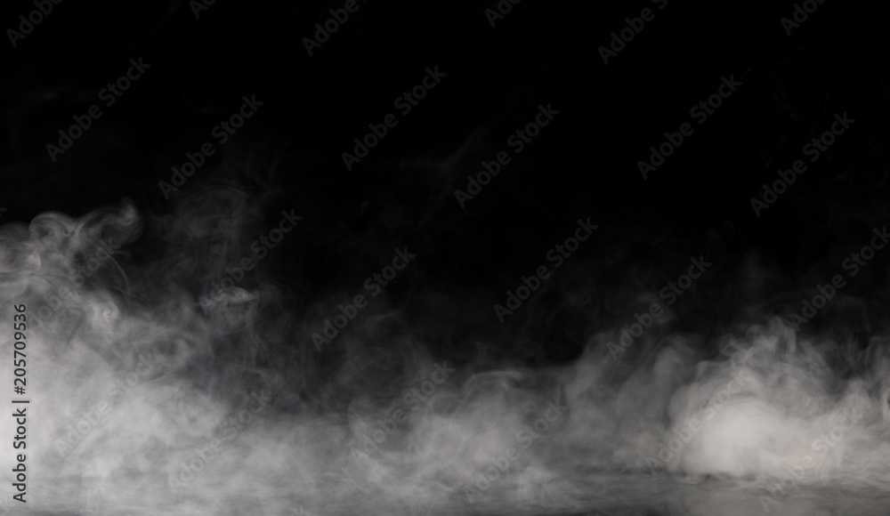 Abstract Smoke on black Background - obrazy, fototapety, plakaty 