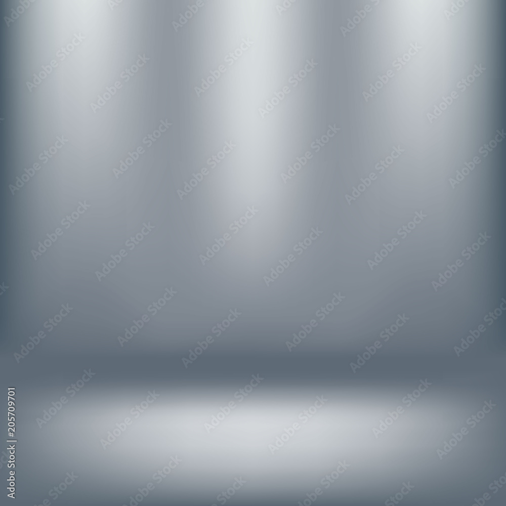 Empty light interior. Gray room abstract background