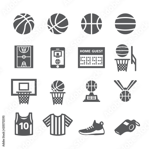 Basketball icon set