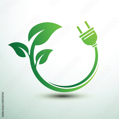 Green eco power plug design