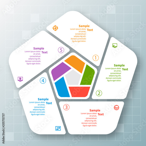 Abstract 3D Paper Infographics