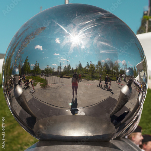 cristall ball with reflection photo