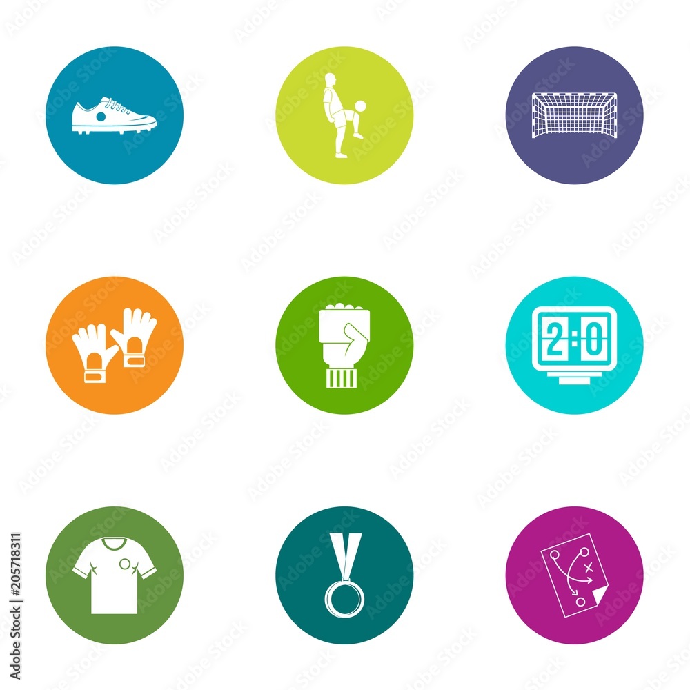 Frolicsome icons set. Flat set of 9 frolicsome vector icons for web isolated on white background
