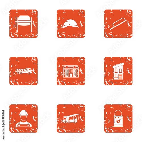 Advocacy icons set. Grunge set of 9 advocacy vector icons for web isolated on white background