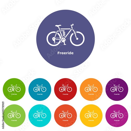 Freeride bike icon. Simple illustration of freeride bike vector icon for web