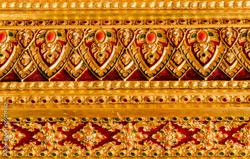 Thai wood carving, wood pattern and handmade