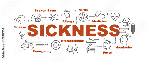 sickness vector banner