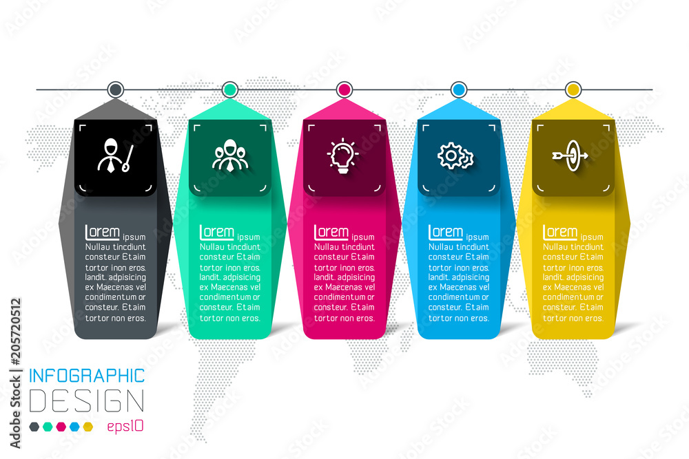 Bar labels infographic with 5 steps. Bar labels infographic with 5 steps.