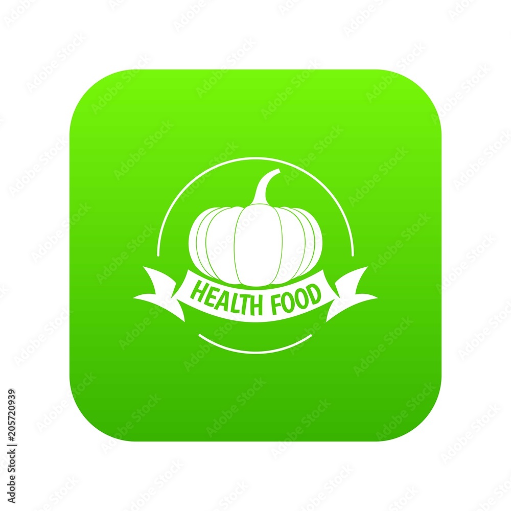 Bio health food icon green vector isolated on white background