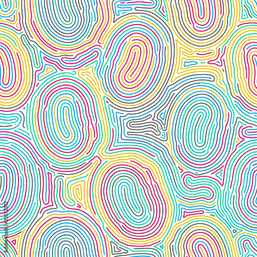 Fingerprint seamless background on square shape.