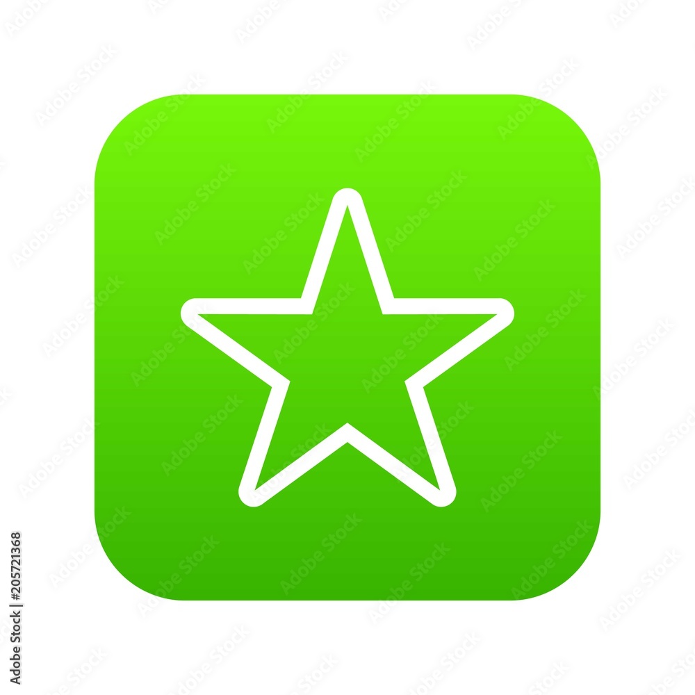 Star icon digital green for any design isolated on white vector illustration Star icon digital green for any design isolated on white vector illustration