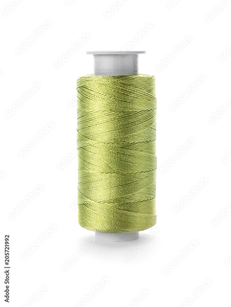 Color sewing thread on white background Color sewing thread on white background