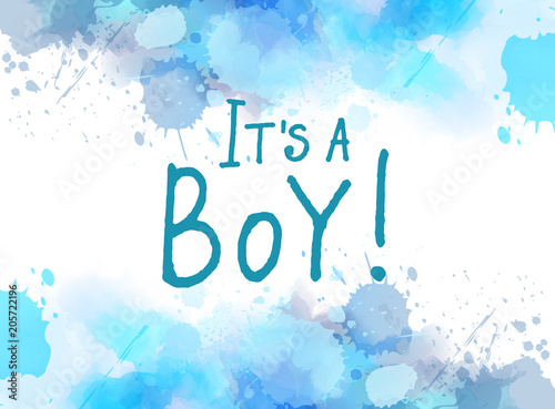 It's a boy watercolor background