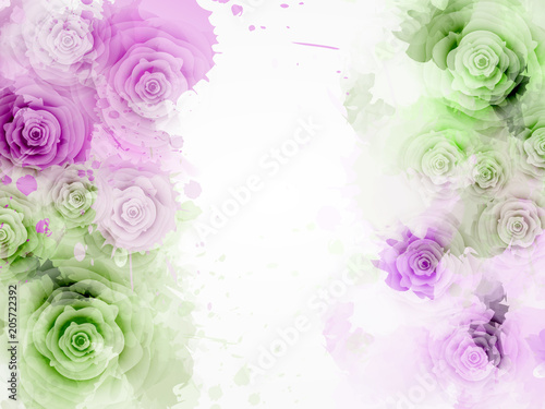 Background with abstract roses