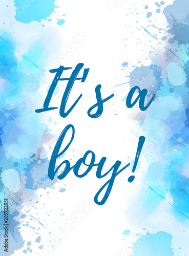 It's a boy watercolor background