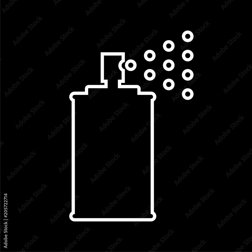 Spray icon on dark background Spray icon on dark background