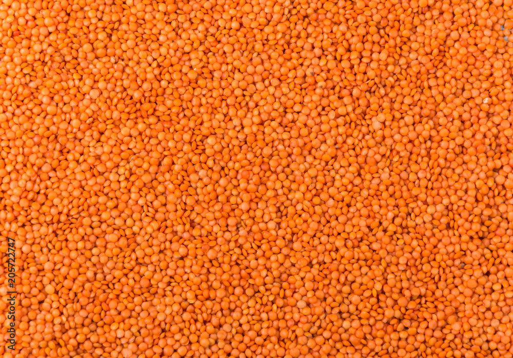 Heap of red lentils