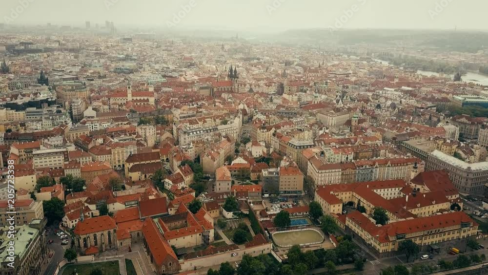 Aerial view of Prague centre, the Czech Republic Aerial view of Prague centre, the Czech Republic