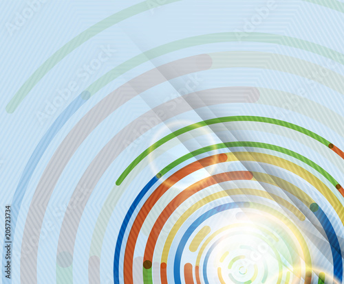 Circular lines, circles, geometric abstract background