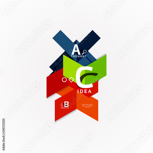 Free Download Abstract geometric option infographic banners, a b c steps process - GFXLoad