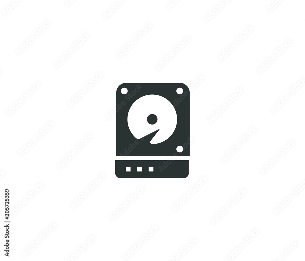 Computer hard disk icon Computer hard disk icon