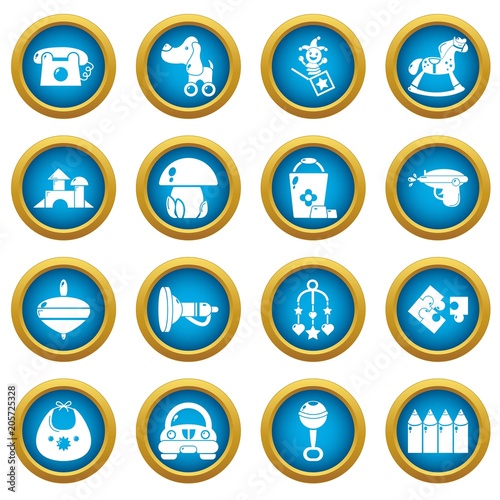 Kindergarten tools icons set. Simple illustration of 16 kindergarten vector icons for web