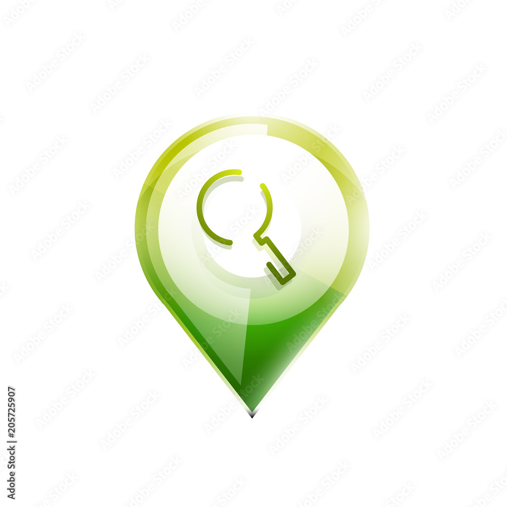 Search magnifyier web button, magnify icon. Modern magnifying glass sign, web site design or mobile app