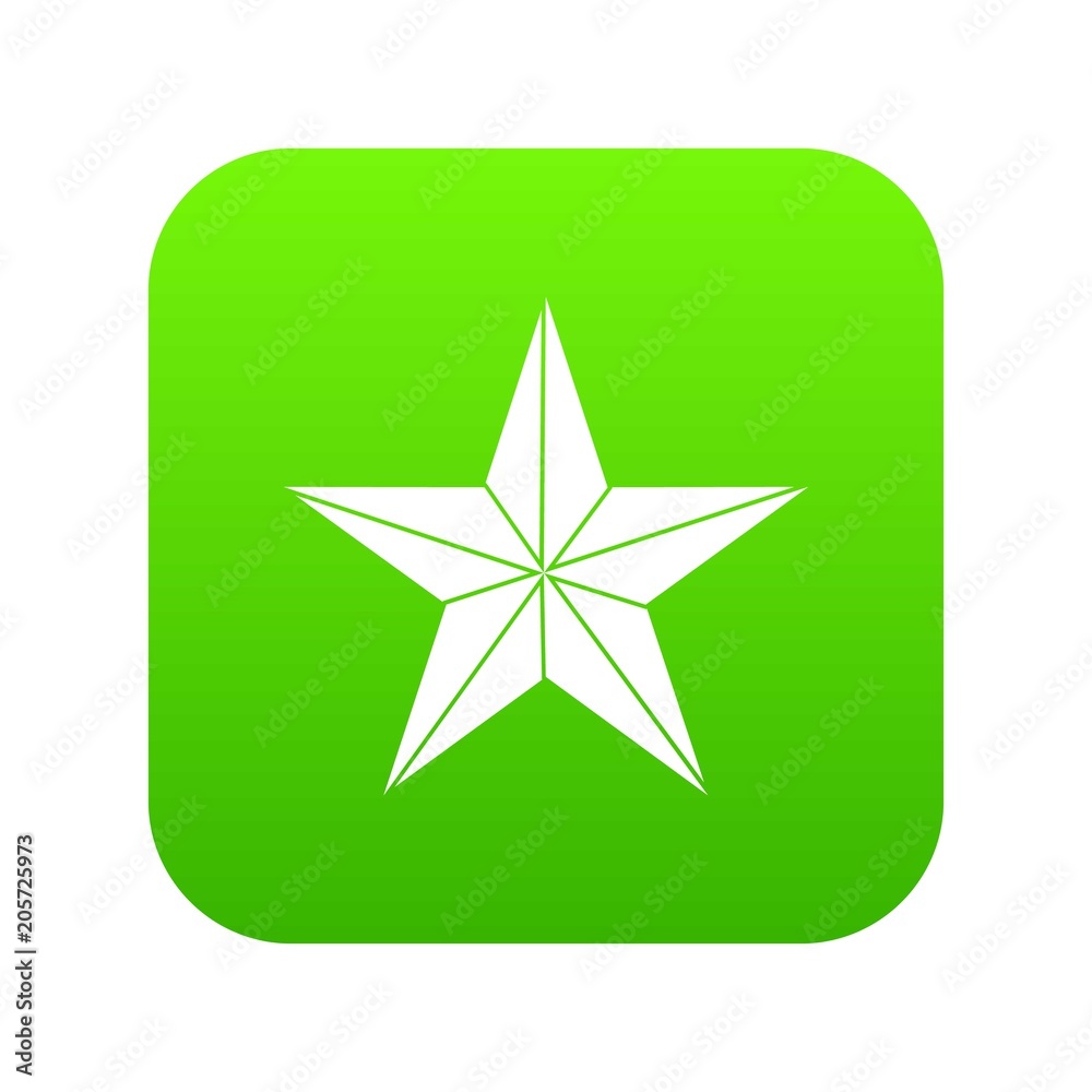 Star icon digital green for any design isolated on white vector illustration Star icon digital green for any design isolated on white vector illustration