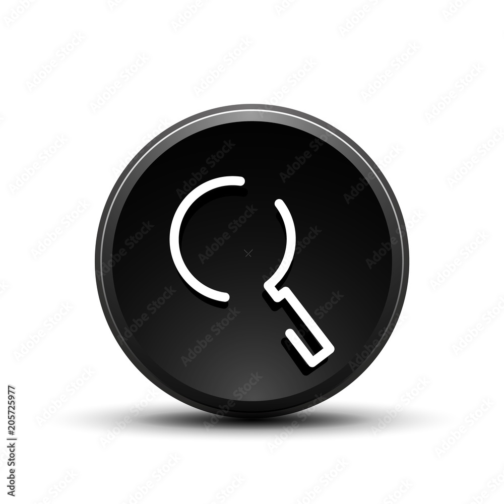 Search magnifyier web button, magnify icon. Modern magnifying glass sign, web site design or mobile app Search magnifyier web button, magnify icon. Modern magnifying glass sign, web site design or mobile app