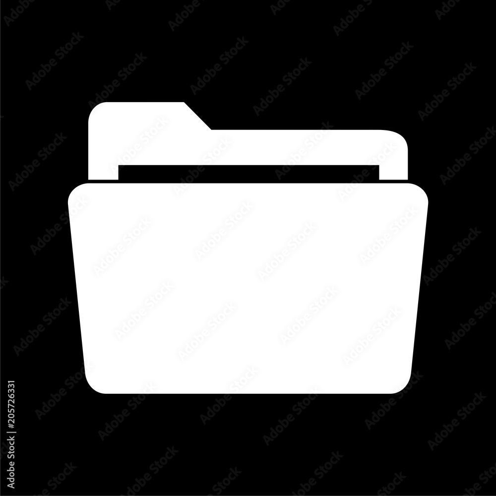 File icon, Folder icon on dark background