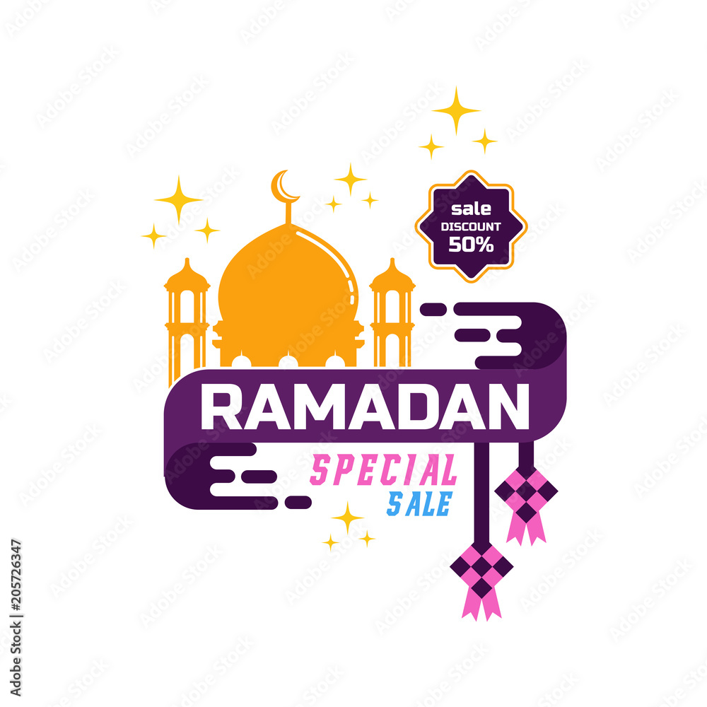 sale banner or sale poster for festival of eid mubarak celebration, Ramadan Big Sale, Clearance, Discount, and cashback