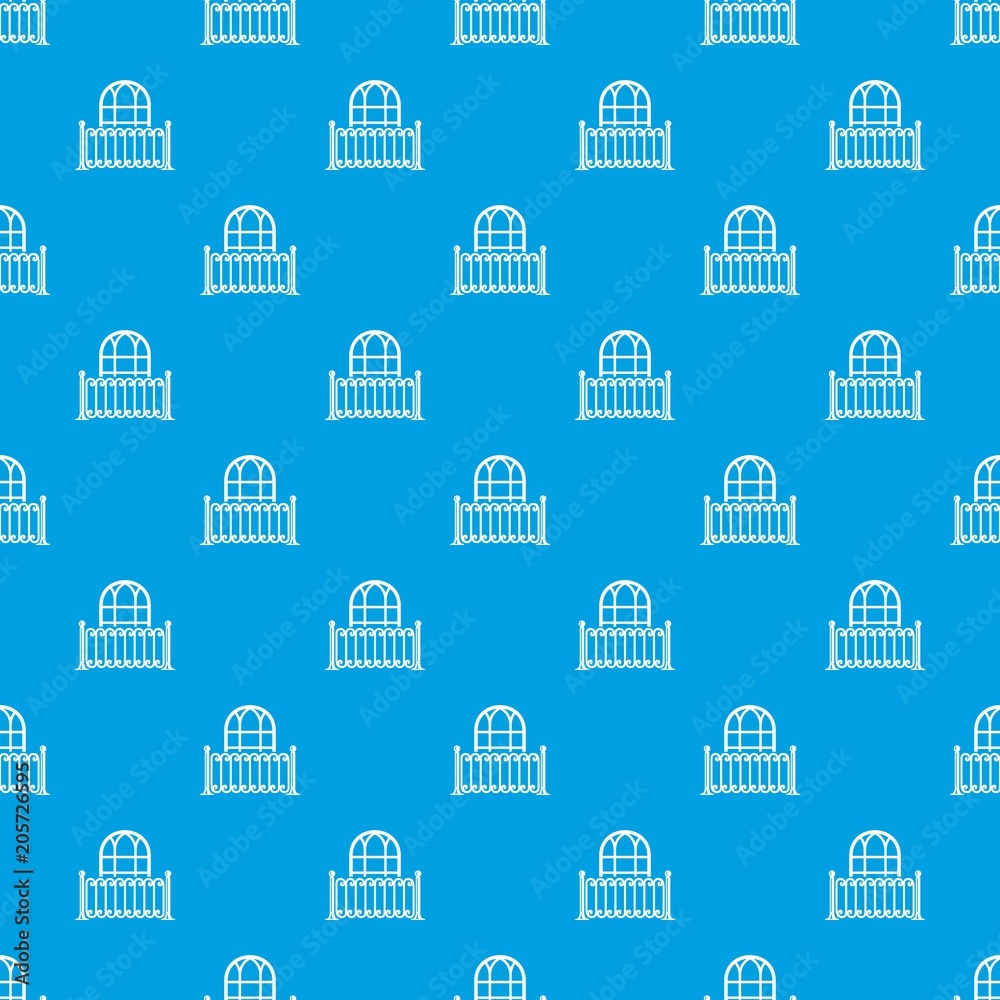 Building decor pattern vector seamless blue repeat for any use Building decor pattern vector seamless blue repeat for any use