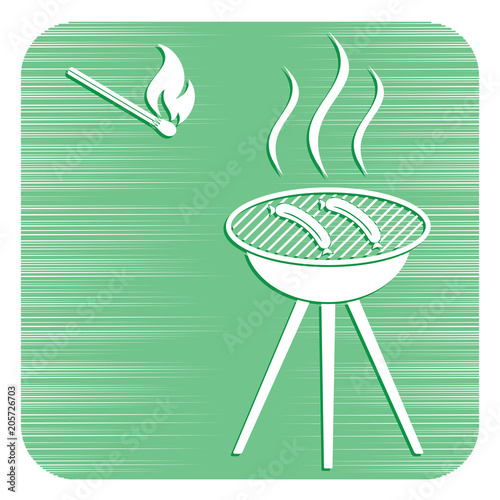 Barbecue sausage icon