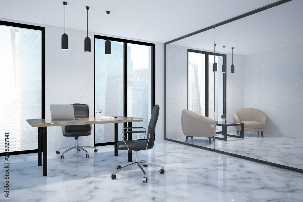 Fototapeta premium Loft office corner, manager room