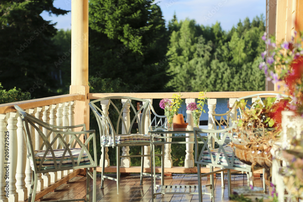 Fototapeta premium Country house terrace