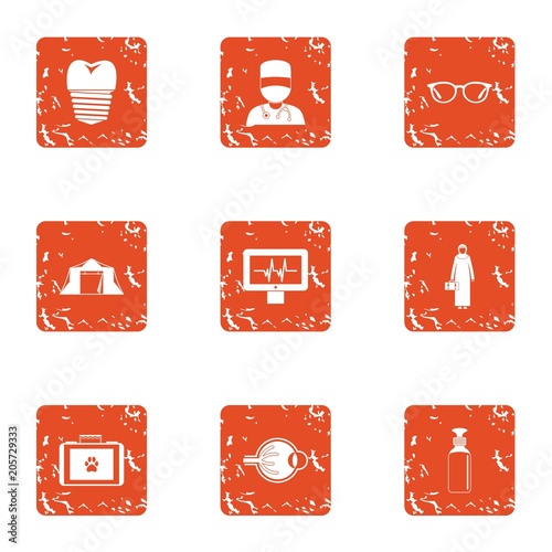 Resolve icons set. Grunge set of 9 resolve vector icons for web isolated on white background