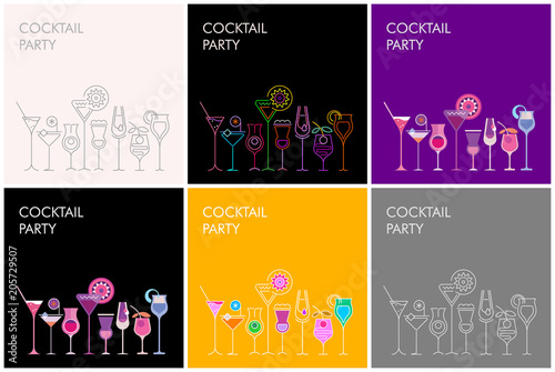 Cocktail Party vector banners