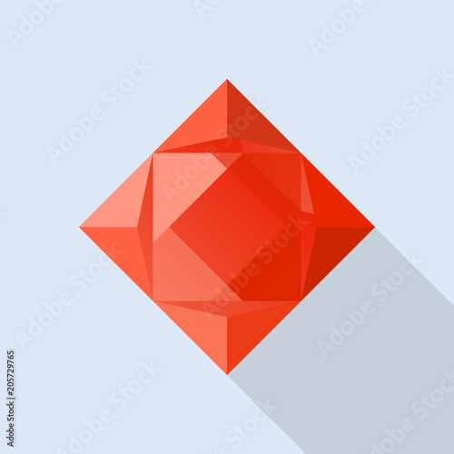 Perfect garnet icon. Flat illustration of perfect garnet vector icon for web design