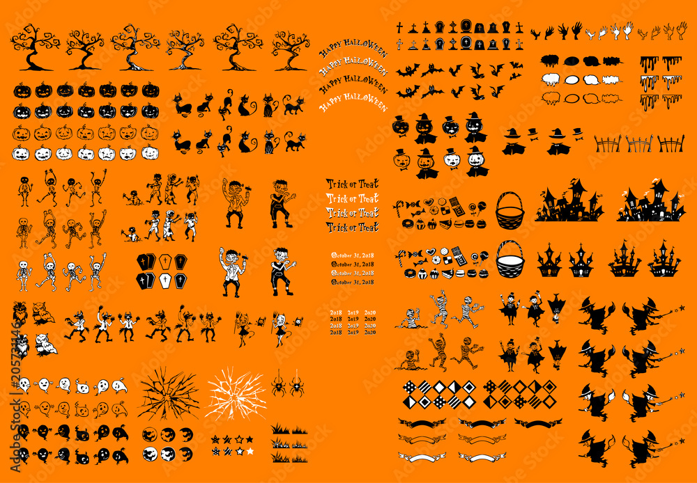 Obraz premium ハロウィン 素材 セット