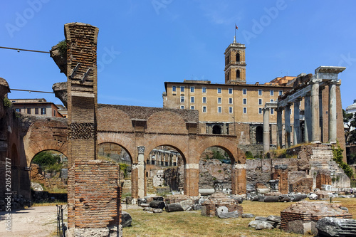 Wallpaper Mural Basilica Julia at Roman Forum in city of Rome, Italy Torontodigital.ca