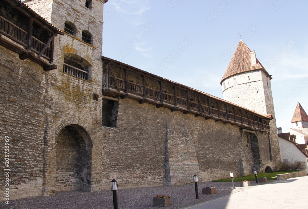 Rempart de la vielle ville de Tallinn, Estonie
