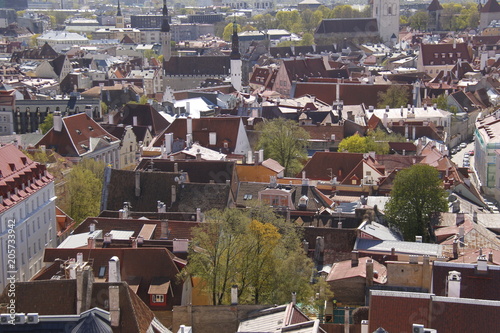 Panorama de la ville basse à Tallinn, Estonie	 photo