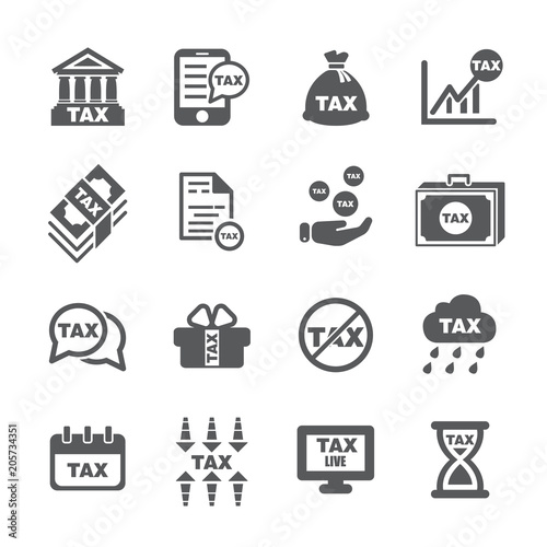 Tax icon set