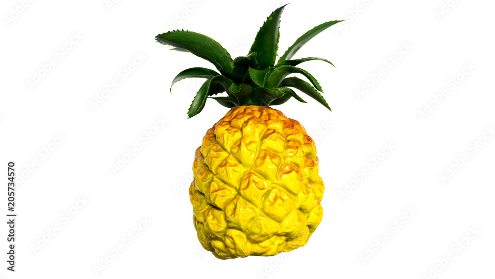 This is a plastic Pineapple isolated on white This is a plastic Pineapple isolated on white