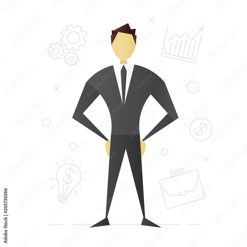 Businessman flat character design