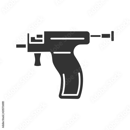 Piercing gun glyph icon