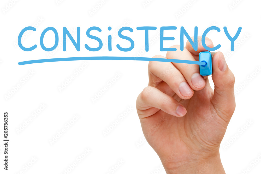 Consistency Handwritten With Blue Marker Consistency Handwritten With Blue Marker