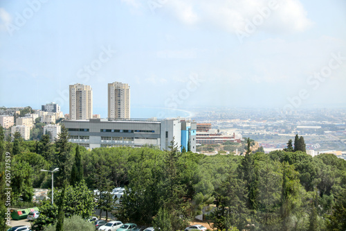 View of the coastal city of Haifa  Israel.