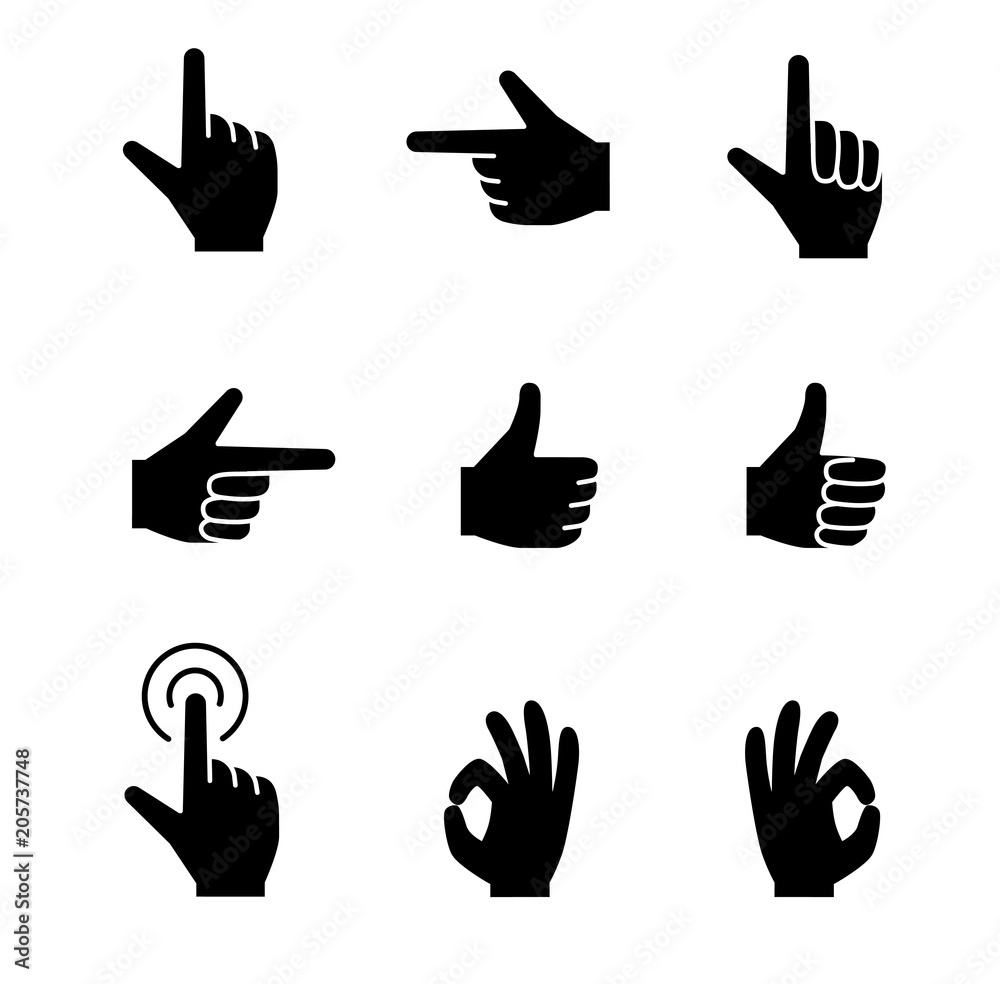 イラスト素材 手のサイン アイコン Stock Vector Adobe Stock