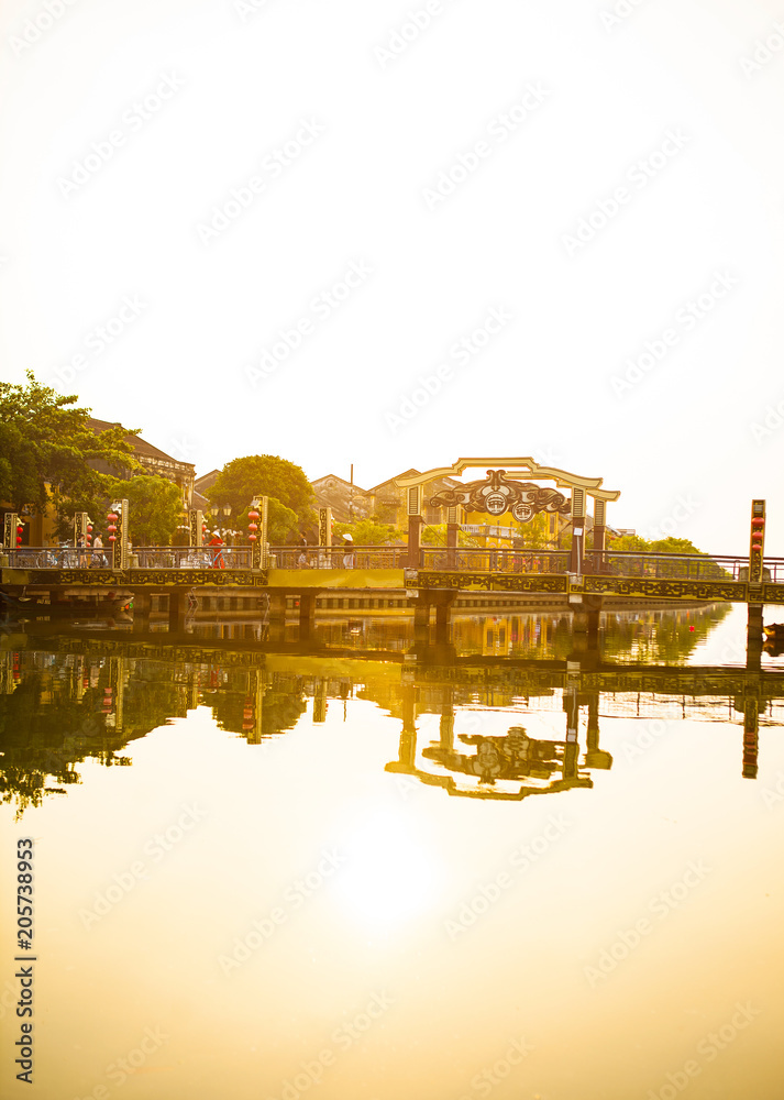HOI AN, QUANG NAM, VIETNAM, April 26th, 2018: Hoi an ancient town on a early morning